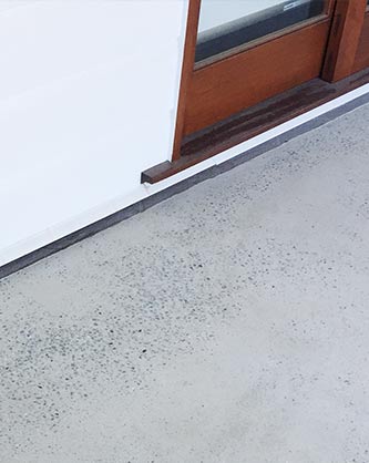 Polished concrete on patio
