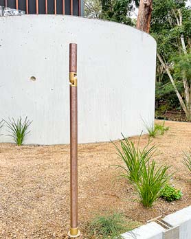 Copper & Brass Bollard exterior garden light